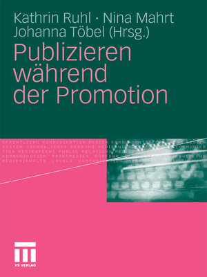 cover image of Publizieren während der Promotion